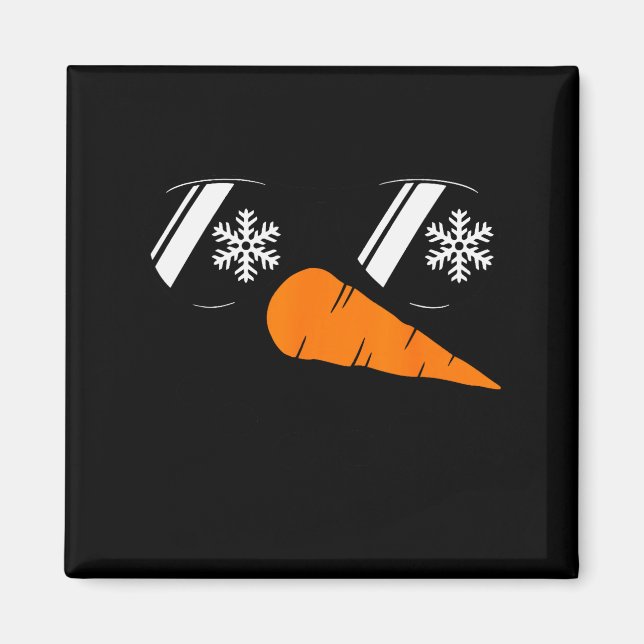 Cool Snowman Face Gles Christmas Xmas Costume Boy  Magnet (Front)