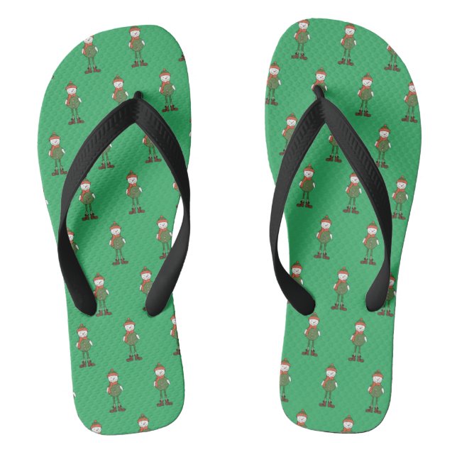 Cool Snowman Flip Flops (Footbed)