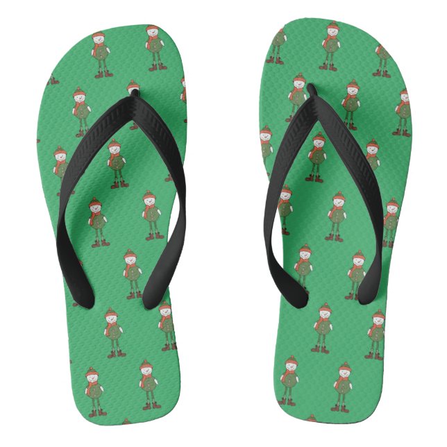 Cool Snowman Flip Flops (Footbed)