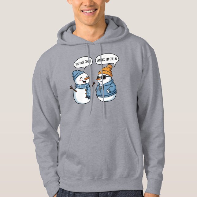 Cool Snowman Friends Hoodie (Front)