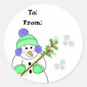 Cool Snowman Gift Tag