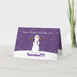 Cool Snowman Holiday Card