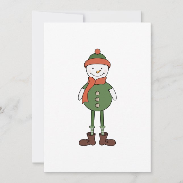 Cool Snowman Invitation (Front)