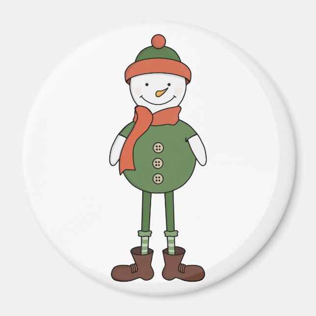 Cool Snowman Magnet (Front)
