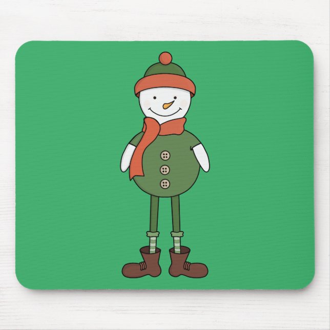 Cool Snowman Mouse Mat (Front)
