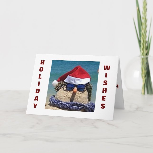 COOL SNOWMAN SENDS COOL AND HAPPY HOLIDAY WISHES (Front)