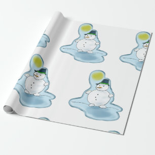 Cool snowman wrapping paper