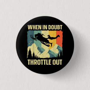 Cool Snowmobile Art for Men Women Kids Snowmobile  3 Cm Round Badge