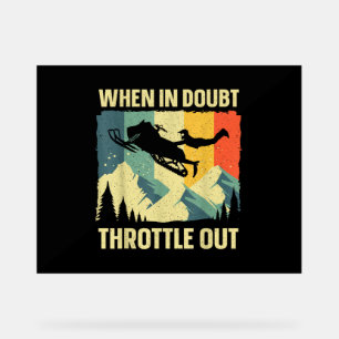 Cool Snowmobile Art for Men Women Kids Snowmobile Acrylic Sign