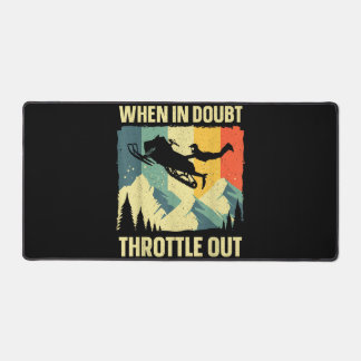 Cool Snowmobile Art for Men Women Kids Snowmobile Desk Mat