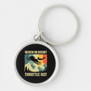 Cool Snowmobile Art for Men Women Kids Snowmobile Key Ring