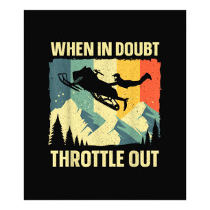 Cool Snowmobile Art for Men Women Kids Snowmobile Photo Print
