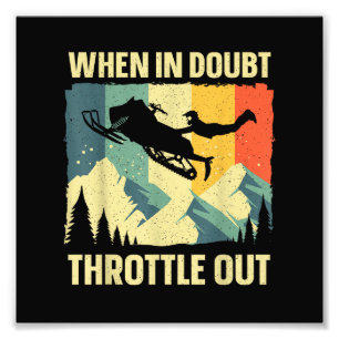 Cool Snowmobile Art for Men Women Kids Snowmobile Photo Print