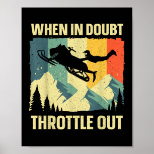 Cool Snowmobile Art for Men Women Kids Snowmobile Poster