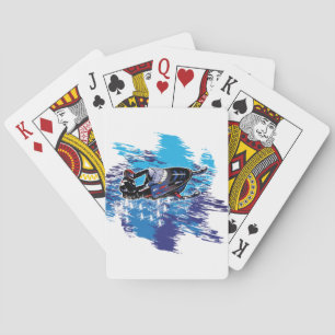 Cool Snowmobiler Playing Cards