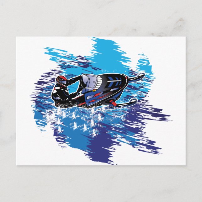 Cool Snowmobiler Postcard (Front)