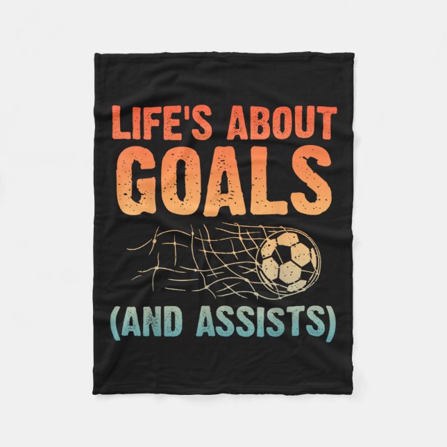 Cool Soccer Art For Men Women Soccer Lovers Soccer Fleece Blanket (Front)