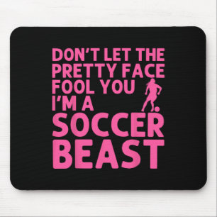 Cool Soccer Art For Women Teen Girls Goalie Soccer Mouse Mat
