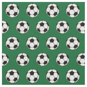Cool Soccer Ball Green Fabric