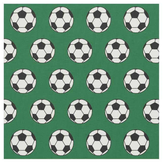 Cool Soccer Ball Green Fabric (Close Up)