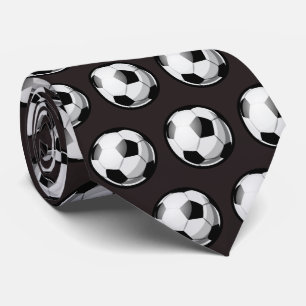 Cool soccer ball sports tiled pattern tie