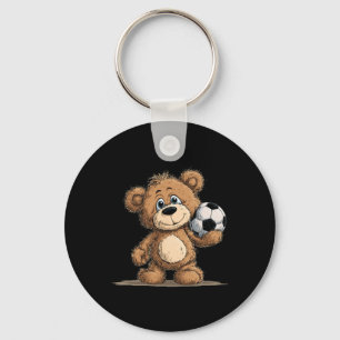 Cool Soccer Bear Costume For Sports Lovers Key Ring