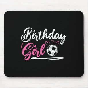 Cool Soccer Birthday Girl Mouse Mat