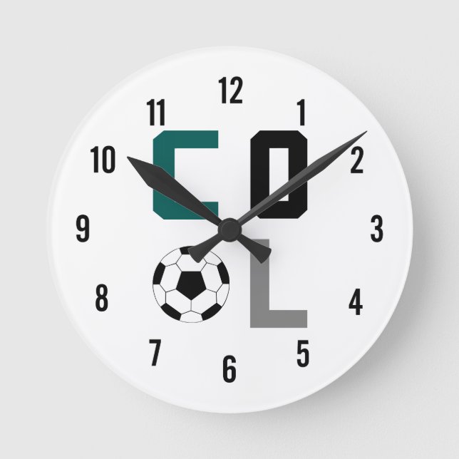 Cool Soccer Clock (green) (Front)