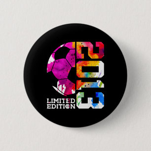 Cool Soccer Designs And Outfits 12th Birthday Girl 6 Cm Round Badge