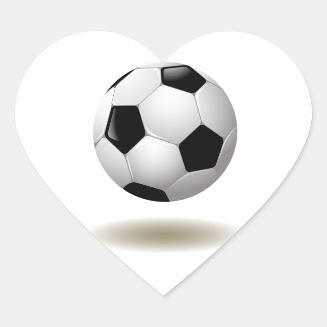 Cool Soccer Emblem Heart Sticker (Front)