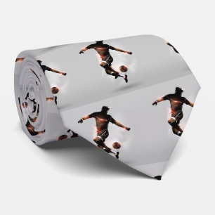 Cool Soccer Football Player Pattern Sport Tie