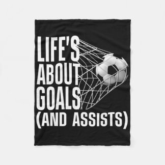 Cool Soccer For Men Women Soccer Lovers Player Foo Fleece Blanket
