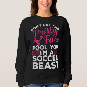 Cool Soccer For Women Teen Girls Soccer Lover Play Sweatshirt