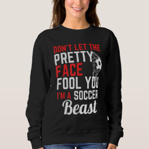 Cool Soccer For Women Teen Girls Soccer Lover Play Sweatshirt
