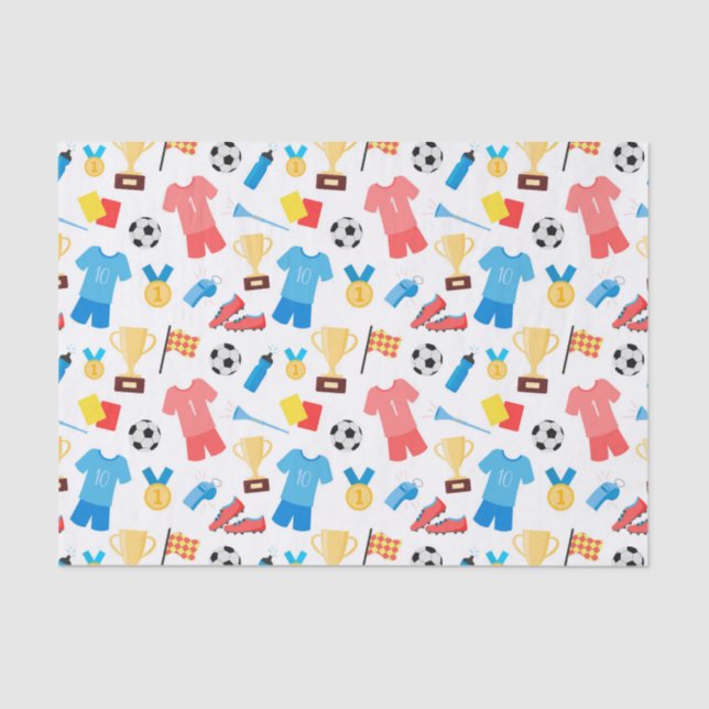 cool soccer lovers tiles party  tissue paper (Front)