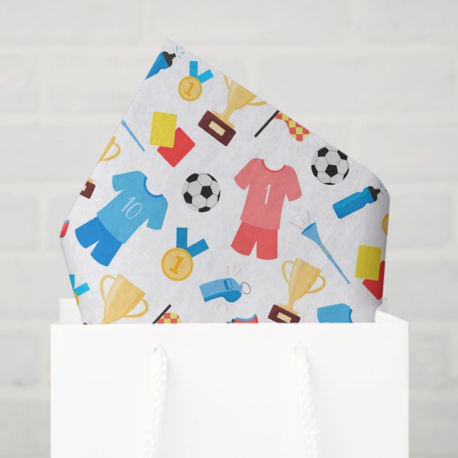 cool soccer lovers tiles party  tissue paper (Gift Bag)