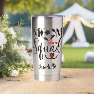 Cool Soccer Mum Squad Hearts Personalised  Insulated Tumbler