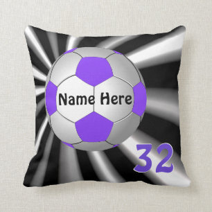 Cool Soccer Pillow with Your NAME, Jersey NUMBER