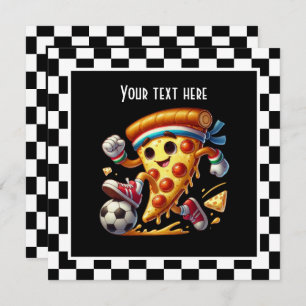 Cool Soccer pizza party  Invitation