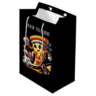 Cool Soccer pizza party Medium Gift Bag