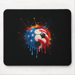 Cool Soccer Player Drip Sport For Boys Men Girls W Mouse Mat