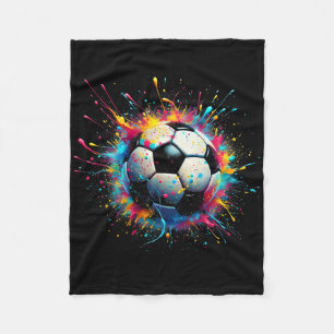 Cool Soccer Player Sport For Boys Men Girls Women Fleece Blanket