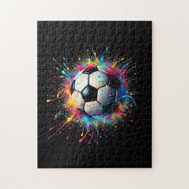 Cool Soccer Player Sport For Boys Men Girls Women Jigsaw Puzzle (Vertical)
