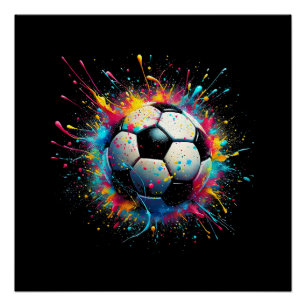 Cool Soccer Player Sport For Boys Men Girls Women Poster
