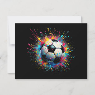Cool Soccer Player Sport For Boys Men Girls Women Thank You Card