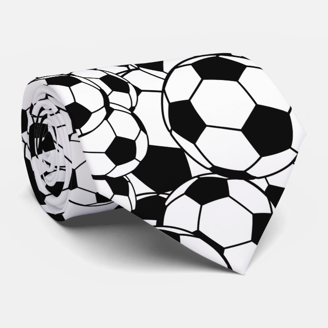 cool Soccer sports ball tiled Tie (Rolled)