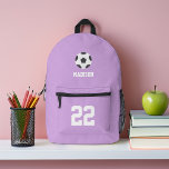 Cool Soccer Themed Personalised  Printed Backpack<br><div class="desc">Cool Soccer Themed Personalised Kids design.</div>