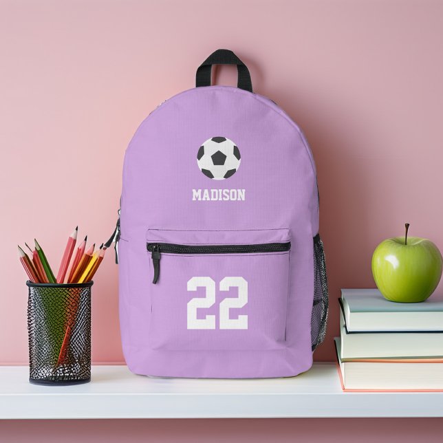 Cool Soccer Themed Personalised  Printed Backpack (Creator Uploaded)