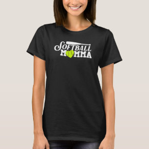 Cool Softball Momma  For Mum Women Proud Ball Spor T-Shirt
