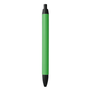 Cool Solid Green, Black Ink Pen